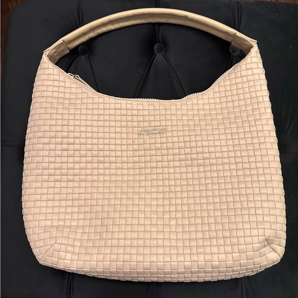 MZ Wallace Buff Woven Shoulder Handbag Large